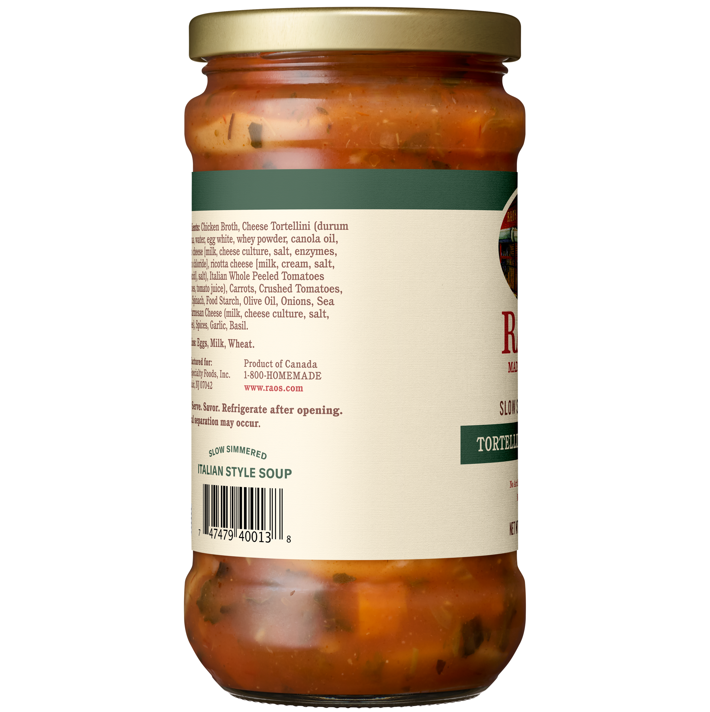 Tortellini & Vegetable Soup, 16 oz - Left Image