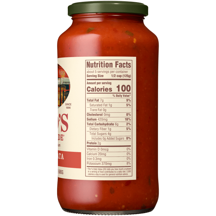 Arrabbiata Sauce, 24 oz - Right Image