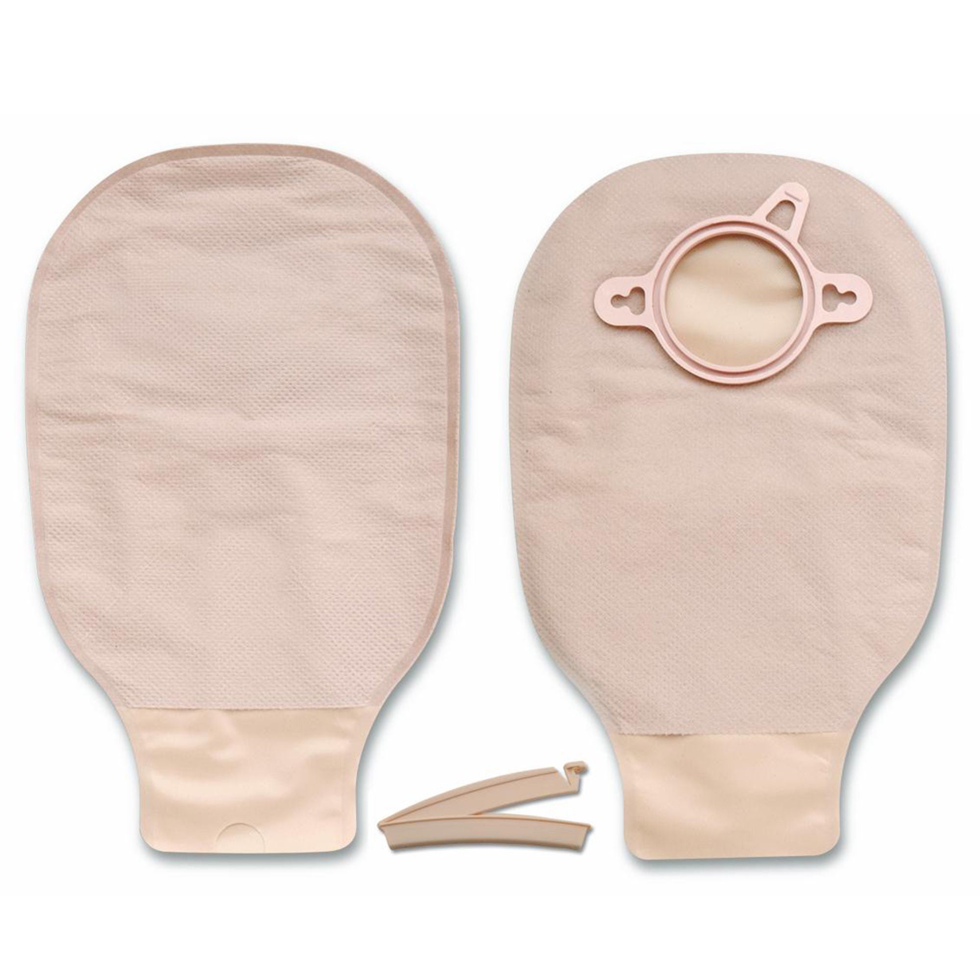 New Image™ 18203 Beige Colostomy Pouch, Pre-cut to Fit 57 mm Stomas, Red Match