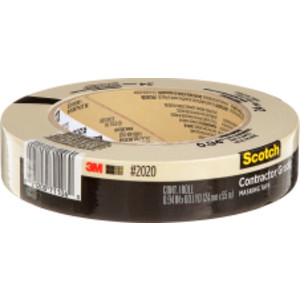 Contractor Grade Masking Tape, 0.94 in x 60.1 yd (24mm x 55m), 1 Roll