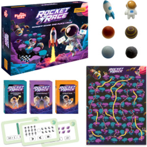 Rocket Race Number Sense & Place Value Board Game