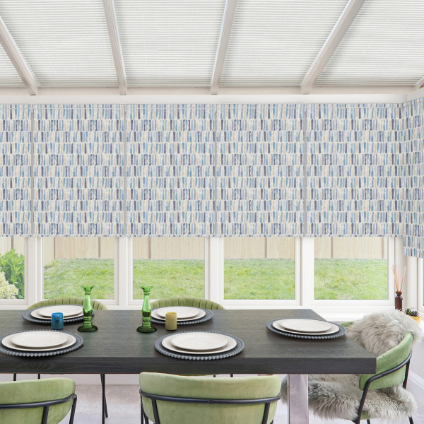 Tally Blackout Indigo Roller Blind