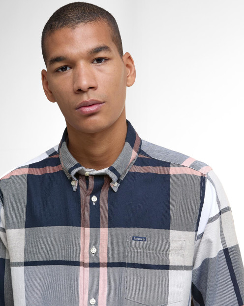 Dunoon Tailored Long-Sleeved Shirt Riverstone Tartan