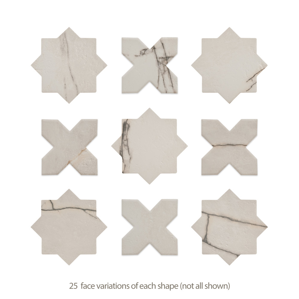 Istanbul Star Day with Day Cross 6 in. x 12 in. Porcelain Floor and Wall Tile