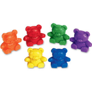 Baby Bear Counters, 6 colors, Set of 102