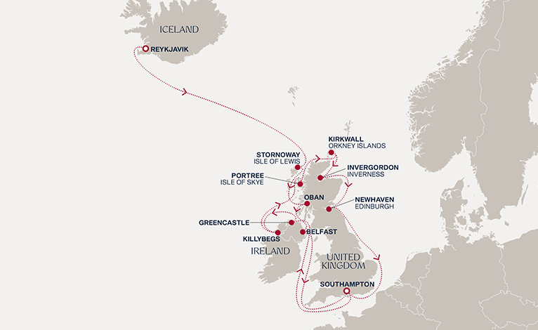 Itinerary map