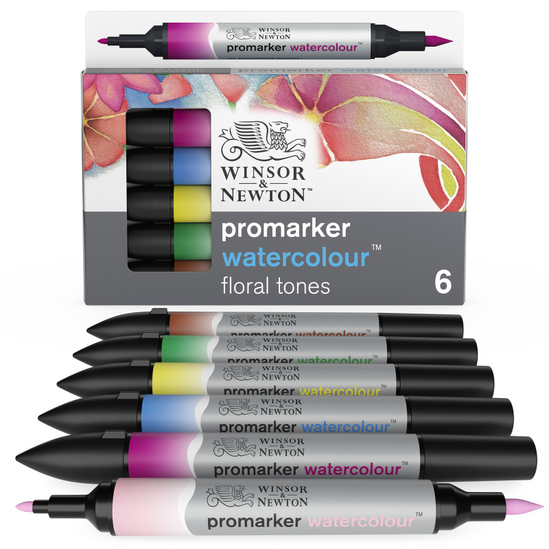 Promarker™ Watercolor, Floral Tones, Set of 6