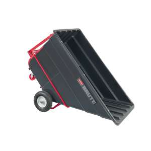 Rubbermaid Commercial, BRUTE, Rotomolded Towable Tilt Truck, Heavy Duty, 1 1/2 Cubic Yard, Black