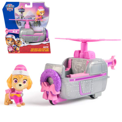 PAW Patrol Skye Holiday Helicopter, with Christmas Wreath & Ribbon, Skye Figure & Toy Helicopter, Kids Toys for Boys & Girls Ages 3 and Up