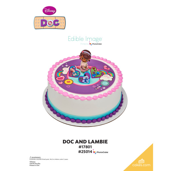 Doc McStuffins Doc and Lambie The Magic of Cakes® PhotoCake® Enhanced Round Background Page
