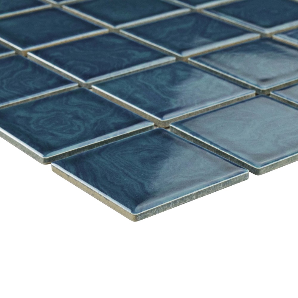 Sample – Resort Coral Blue Porcelain Mosaic Tile