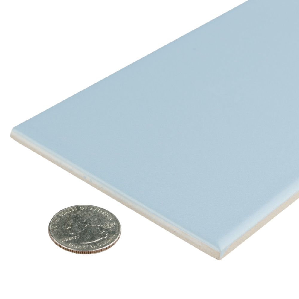 Projectos Sky Blue 3-7/8 in. x 7-3/4 in. Ceramic Floor and Wall Tile ...