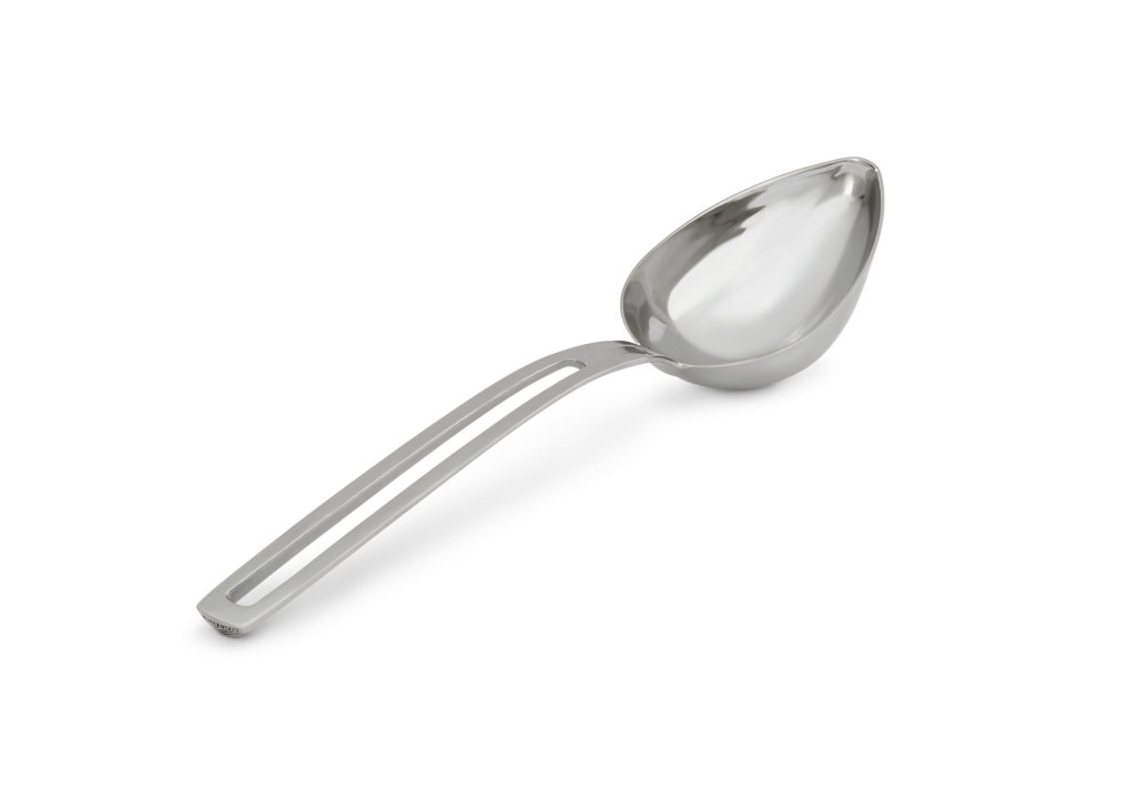 ½-cup Miramar® contemporary stainless steel solid oval serving spoon
