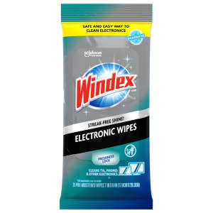 SCJ319248, SC Johnson Professional, Windex, 1 ply, 10.00"x7.00", Nonwoven Fabric, Electronic Wipes, White