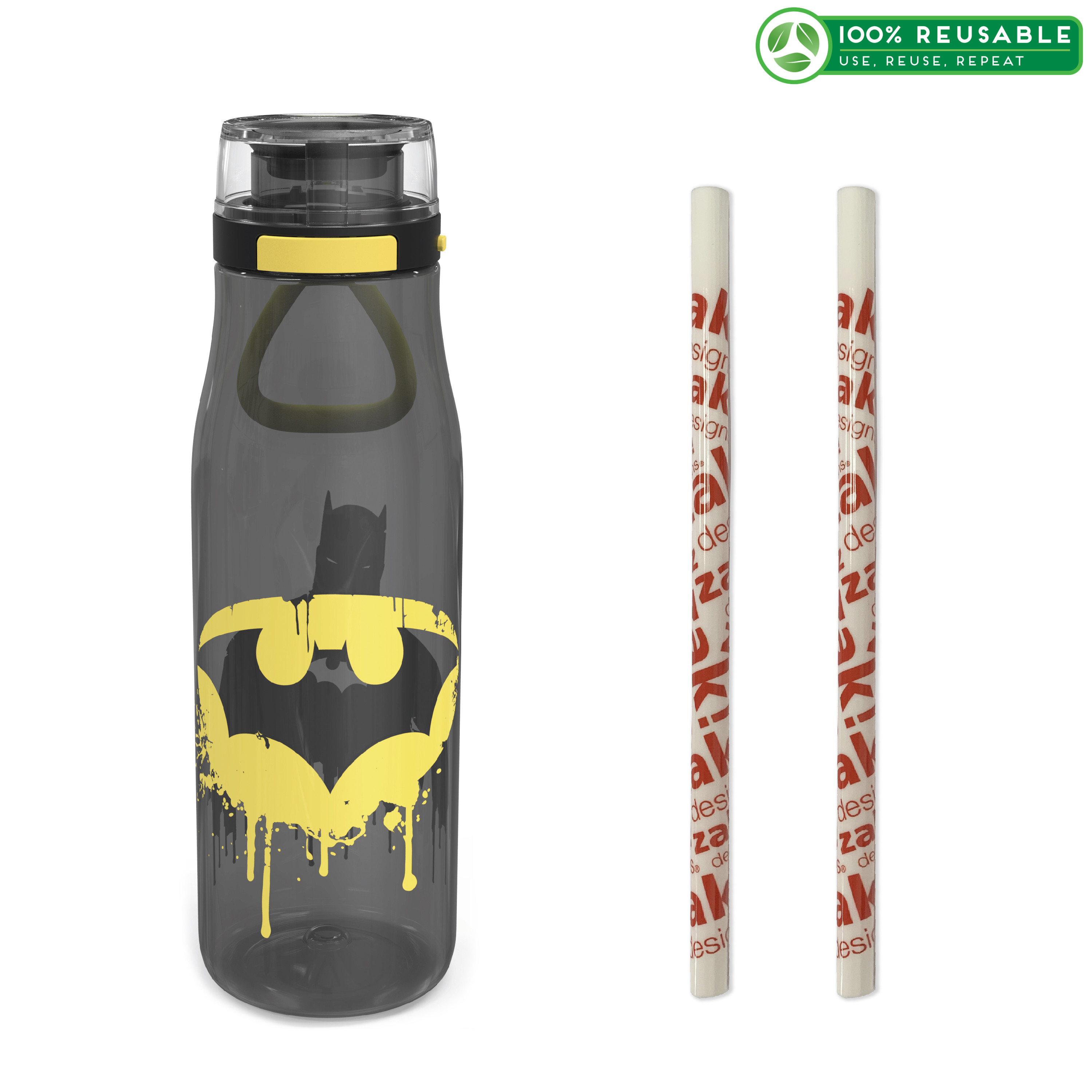 DC Comics 25 ounce Water Bottle, Batman, 3-piece set slideshow image 1 DC Comics 25 ounce Water Bottle, Batman, 3-piece set slideshow image 1