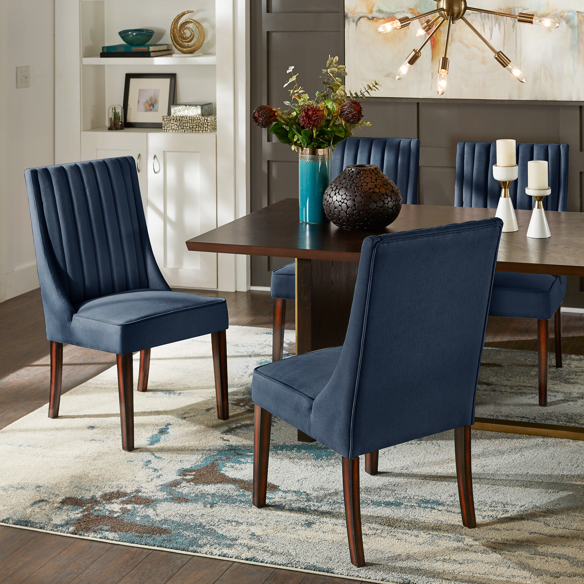 Upholstered Channel Back Dining Side Chair (Set of 2)
