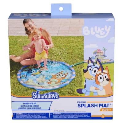 SwimWays Bluey Splash Mat, Kids Splash Pad, Outdoor Toys, Bluey Party Supplies and Water Toys for Kids Ages 1 & Up