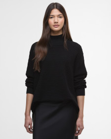 Kaia Funnel-Neck Jumper Black