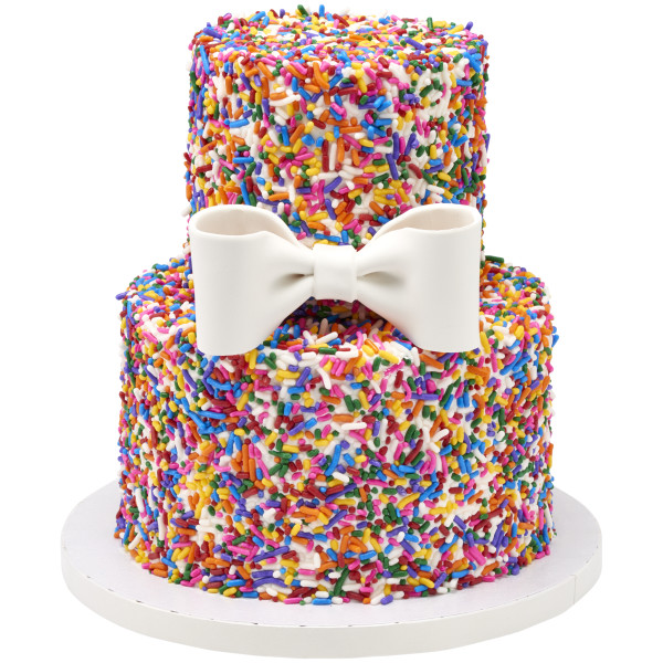 White - Red 3 Free Gum Paste Bows