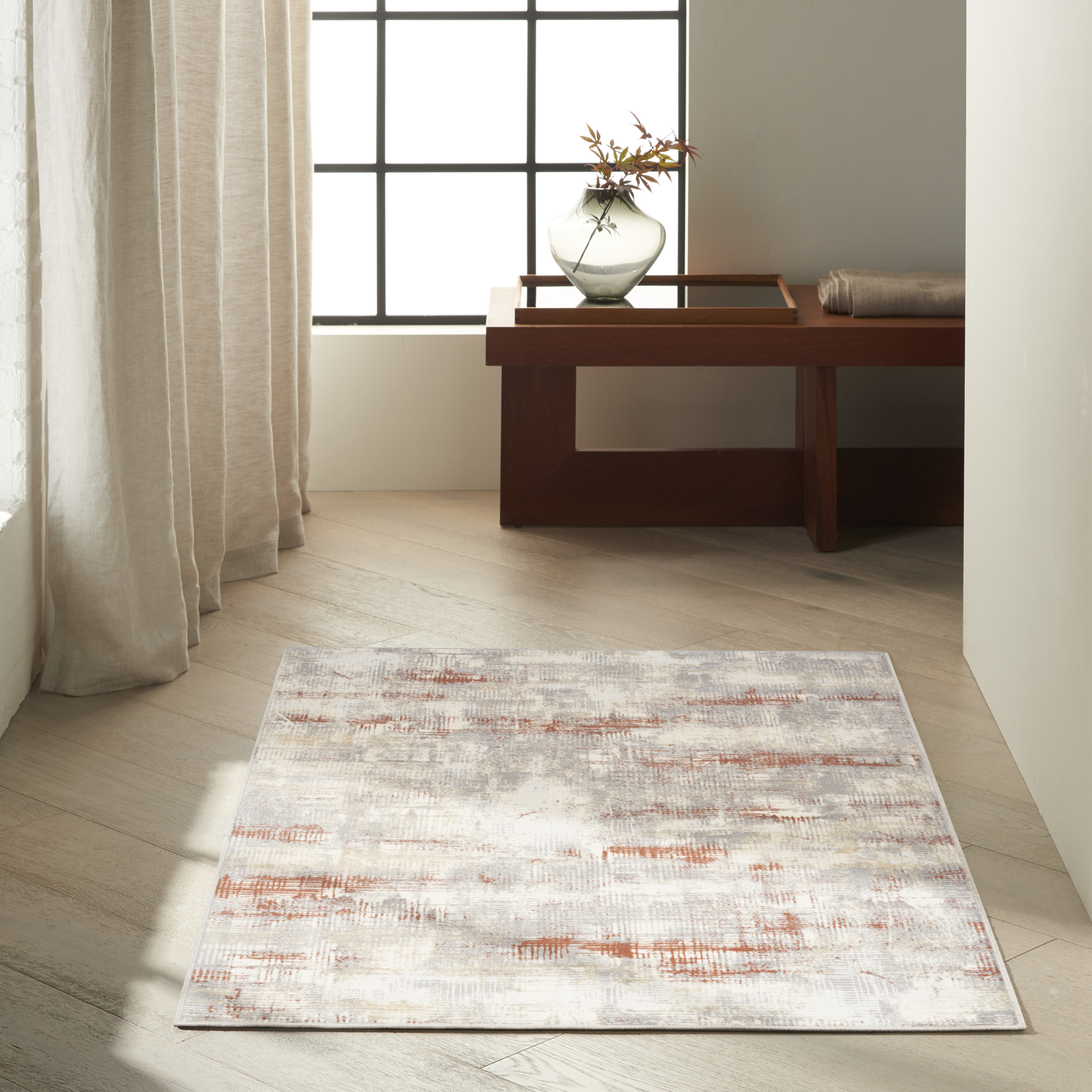 Calvin Klein CK950 Rush 3'2" x 5' Ivory Multicolor Modern Indoor Rug