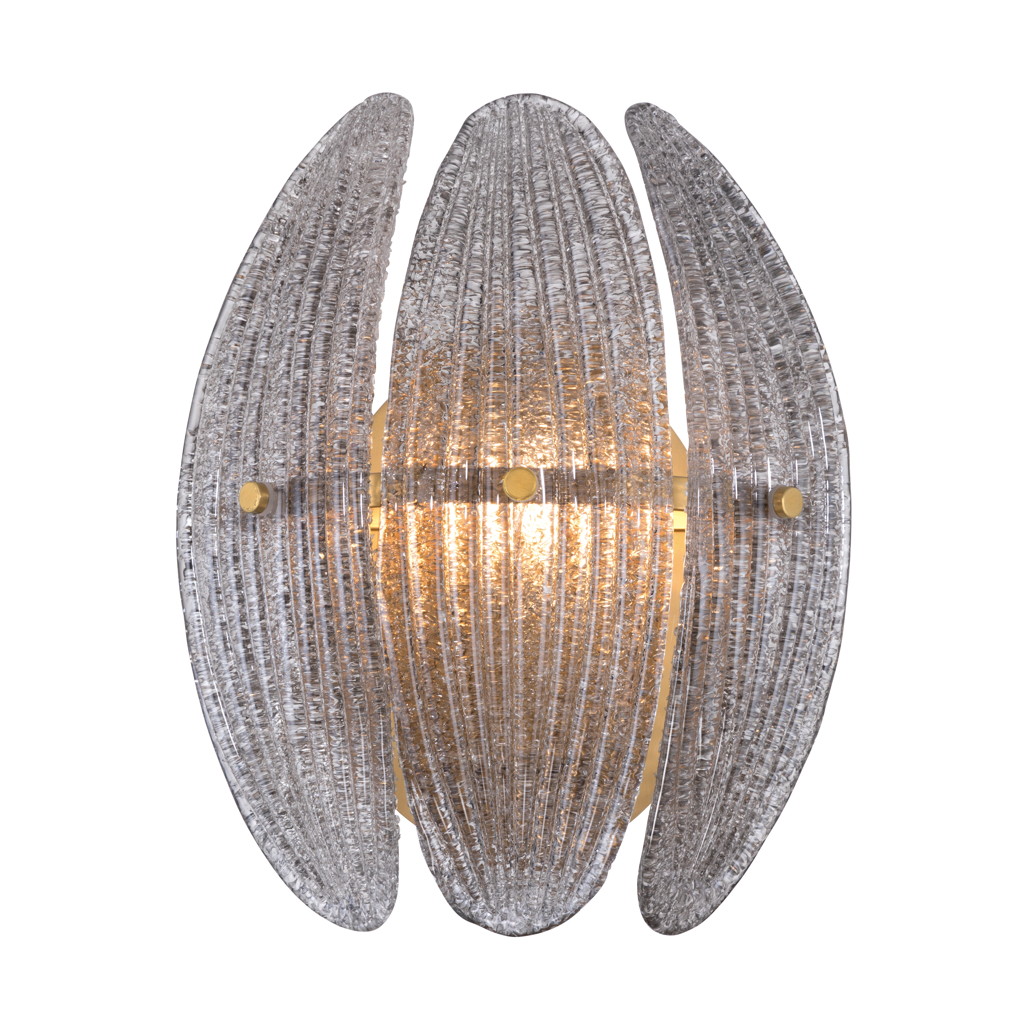 1-Light Wall Sconce - Legacy Brass with Grey Textured Handmade Glass - alternate view
