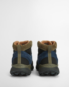 Barbour x Flower Mountain Back Country Uni Mid Trainers Navy Olive