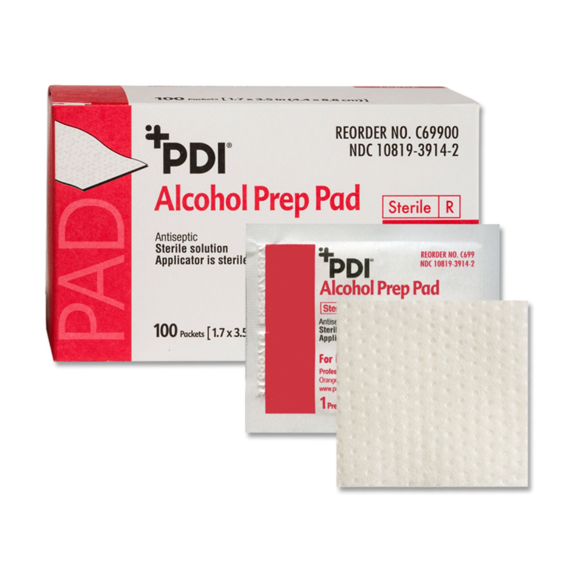 PDI® Alcohol Prep Pad, 2.5 x 3 Inch