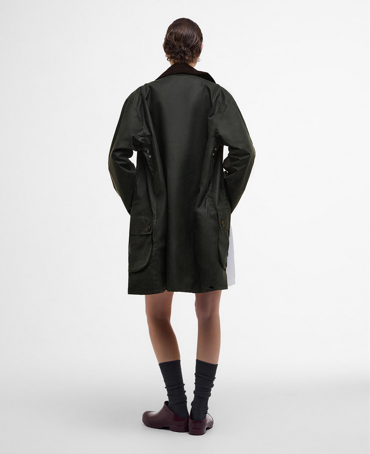 Barbour The Edit by Alexa Loren Oversized Waxed Jacket image number 2