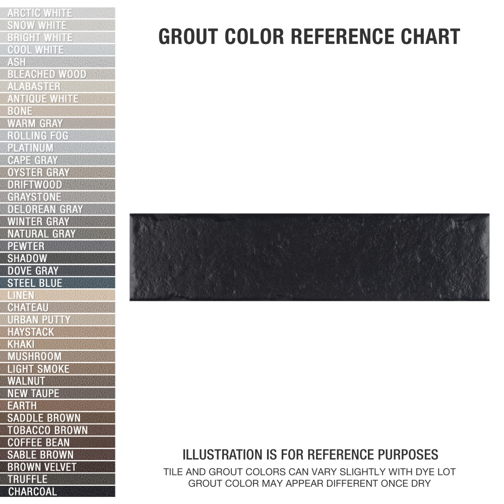 Sample – Brooklin Brick Black Porcelain Floor and Wall Tile