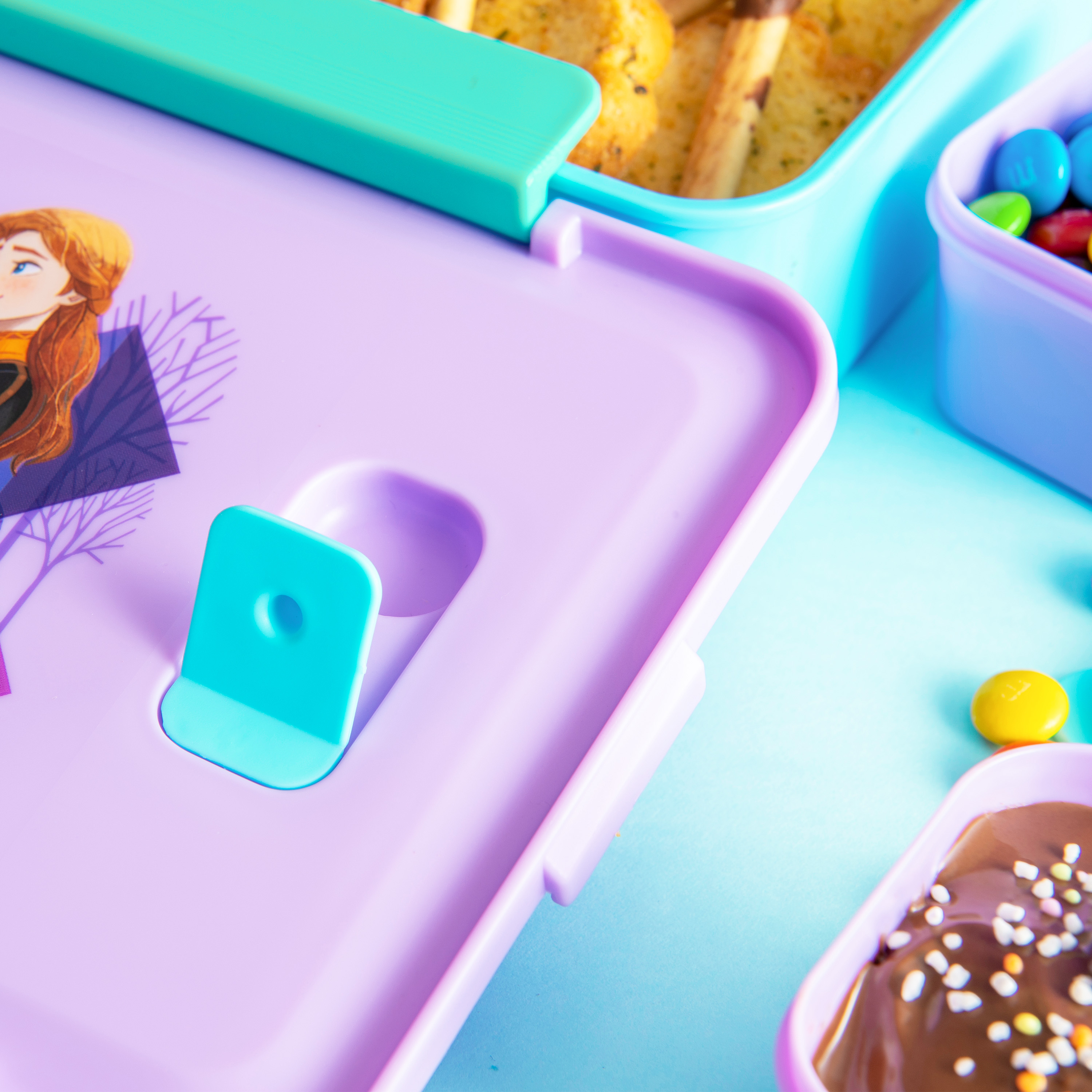 Disney Frozen 2 Movie Reusable Divided Bento Box, Elsa and Anna, 3-piece set slideshow image 7 Disney Frozen 2 Movie Reusable Divided Bento Box, Elsa and Anna, 3-piece set slideshow image 7
