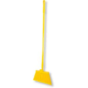 Carlisle, Sparta®, 12in, Color Coded Duo-Sweep® Flagged Angle Broom, Polypropylene Bristles, Yellow