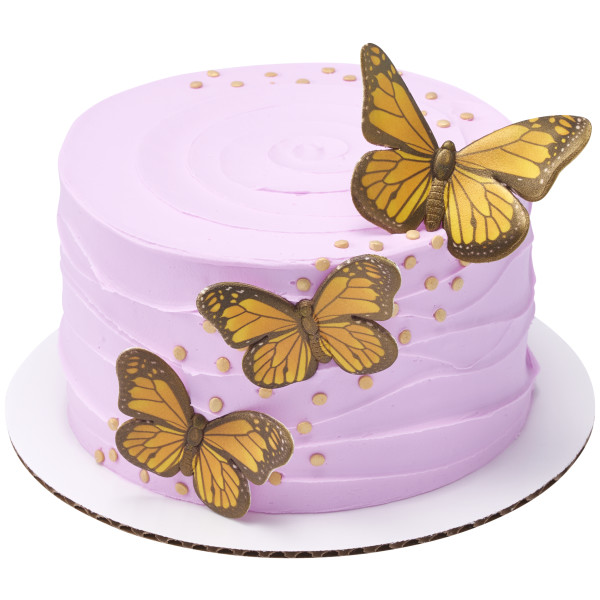 Yellow And Pink Butterflies Gum Paste