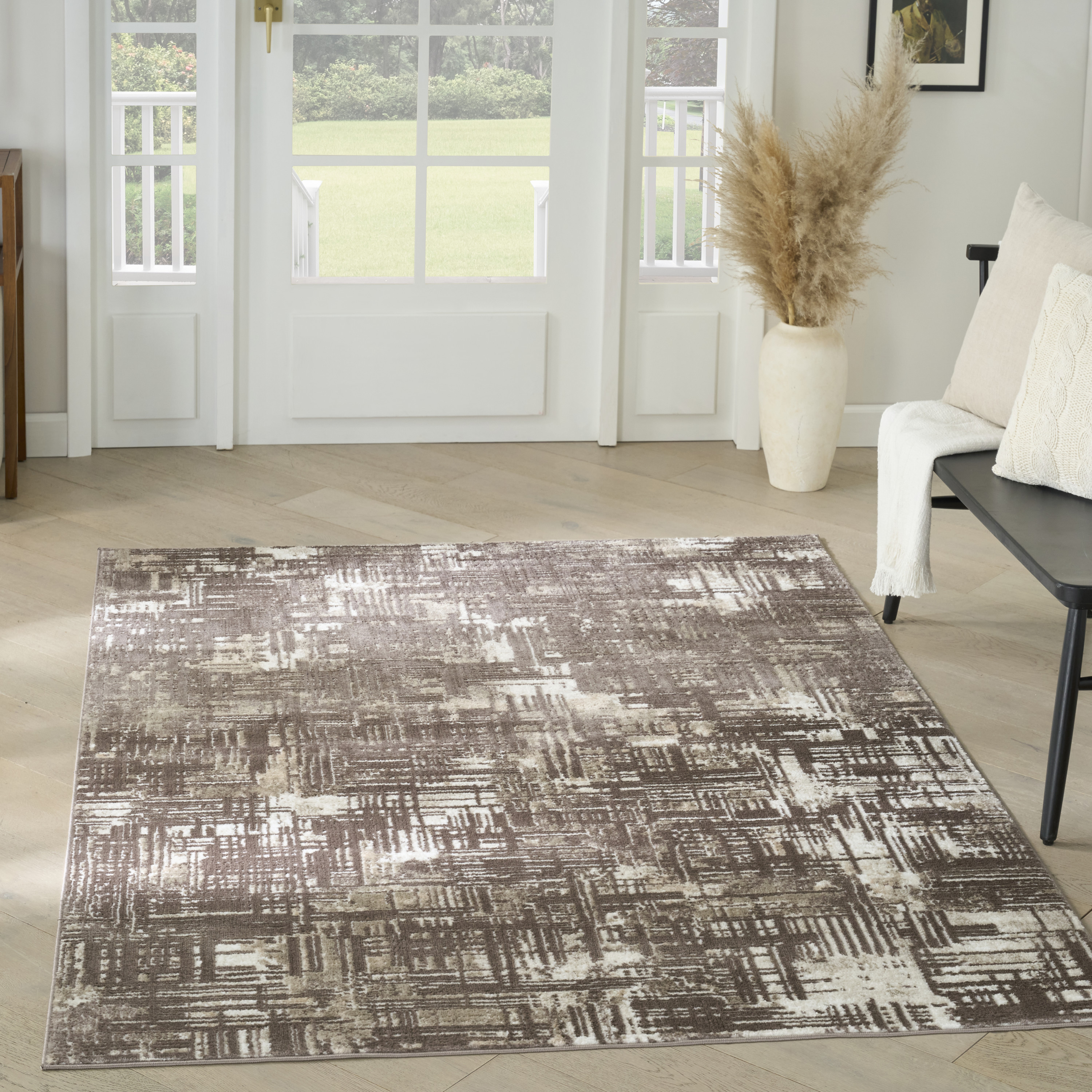 Nourison Dekor 4' x 6' Brown Modern Indoor Rug