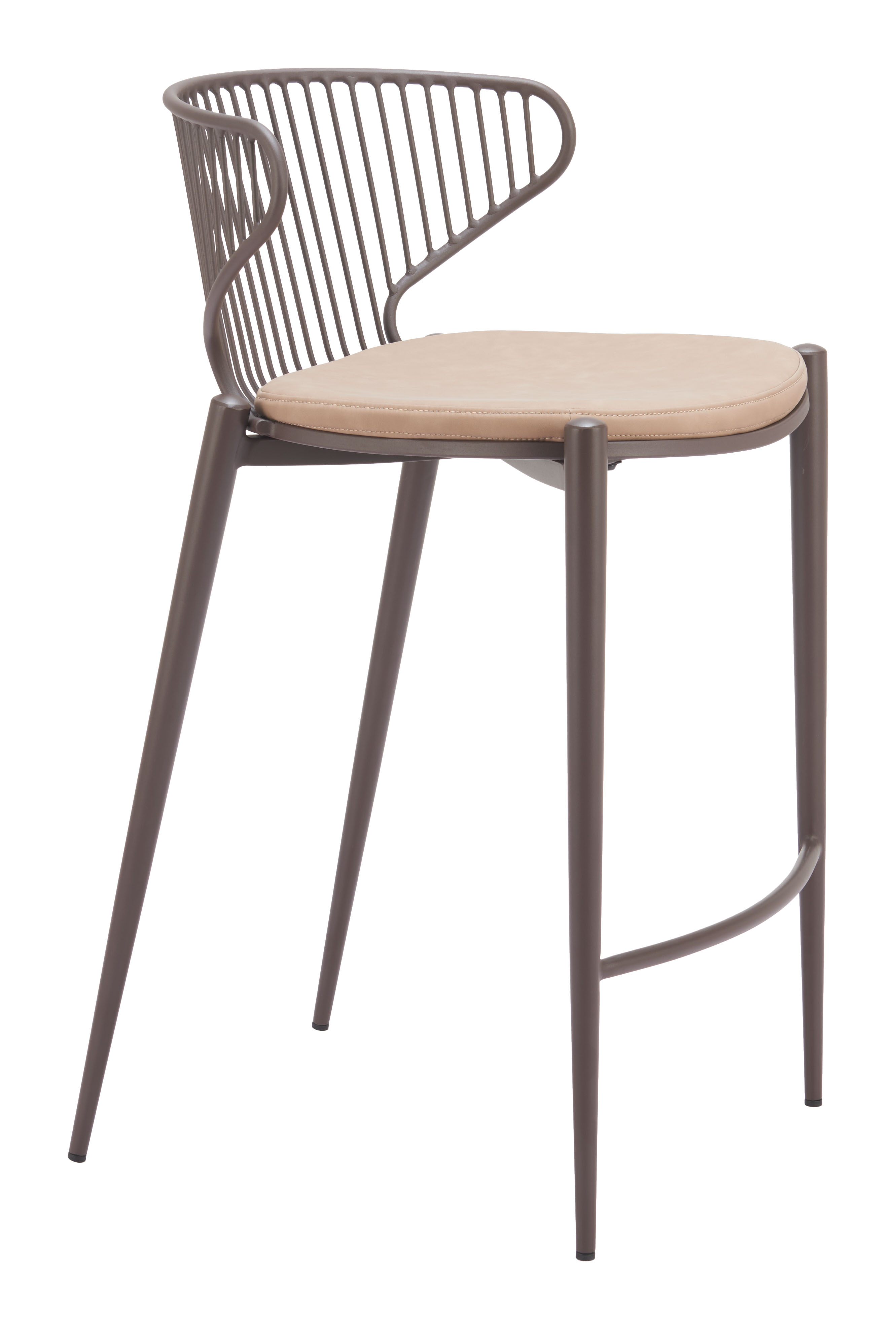 Silues Counter Stool (Set of 2) Taupe & Brown product image