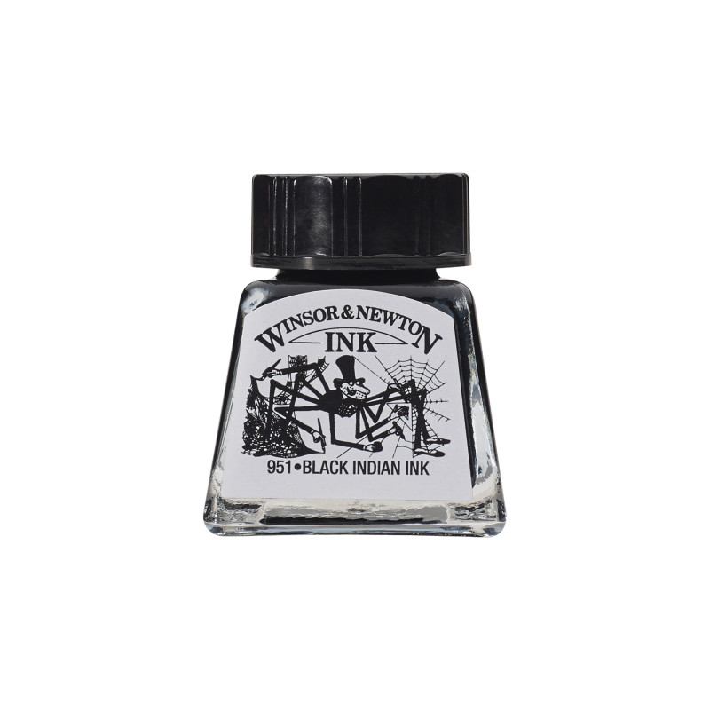 Drawing Ink, 14 mL Bottle, Black Indian Ink