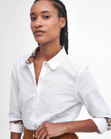 Lavender Tailored Long-Sleeved Shirt White-Hessian Tartan