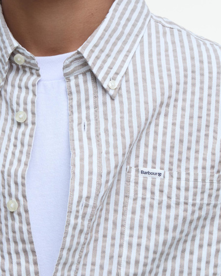 Cresswell Seersucker Tailored Long-Sleeved Shirt