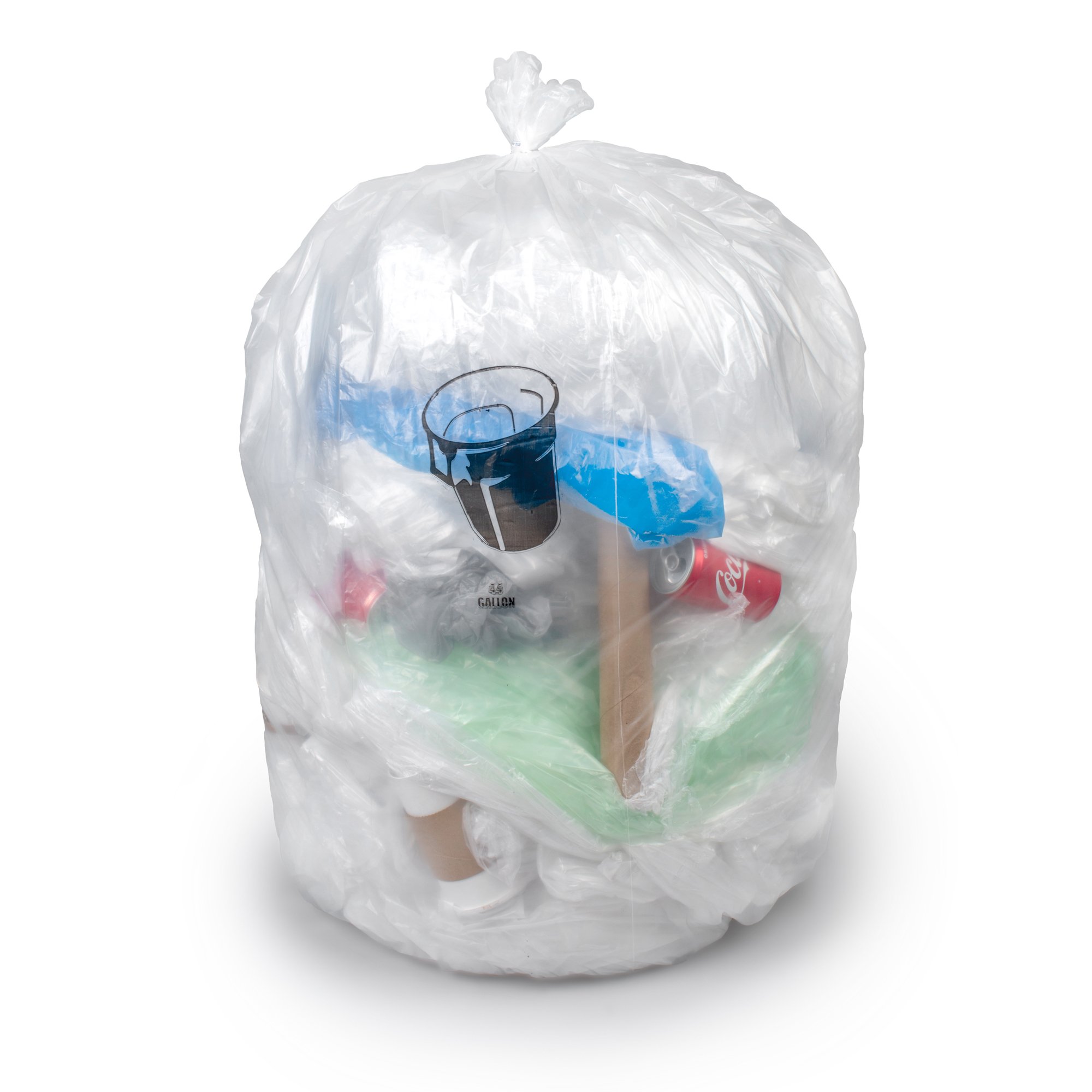 Colonial Bag Heavy Duty Trash Bag, Clear, 15 gal. MK 876208