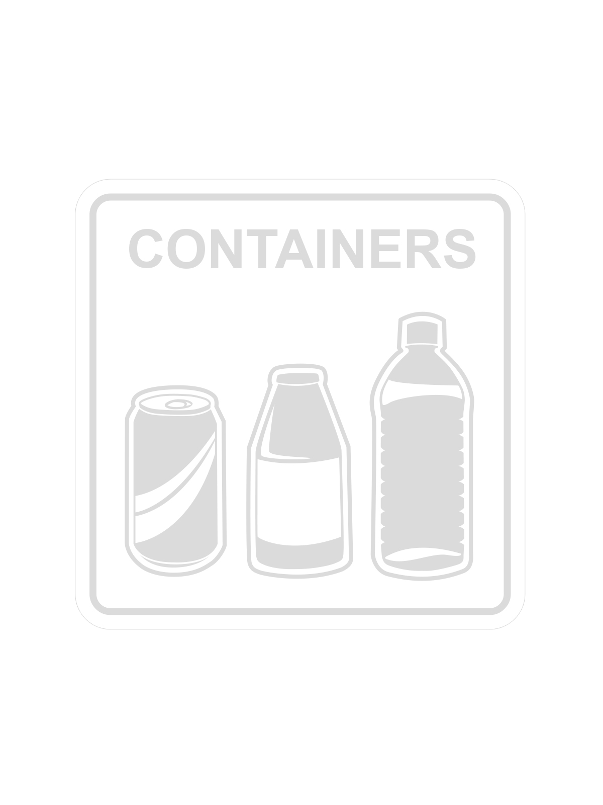 WASTE WATCHER – Label – Containers – Clear-White