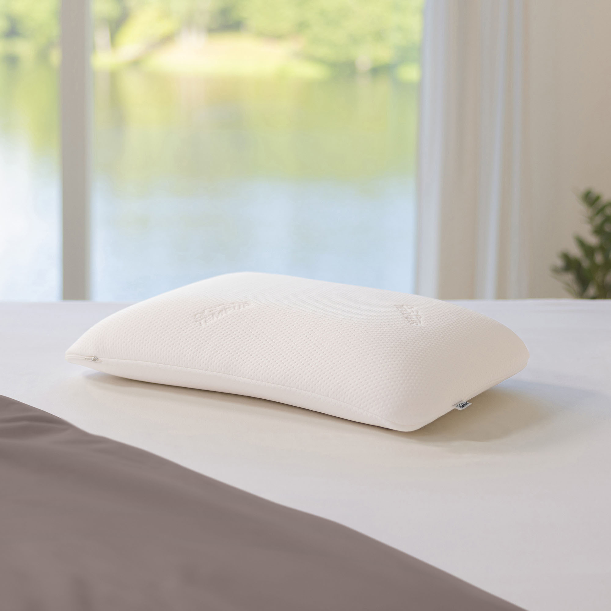 Lifestyle image of the Tempur Symphony Pillow, White from Forty Winks