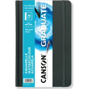 Graduate Watercolor Art Book, Hard Cover Binding, 28 Sheet, 5.5x8.5 inch, 1 Count