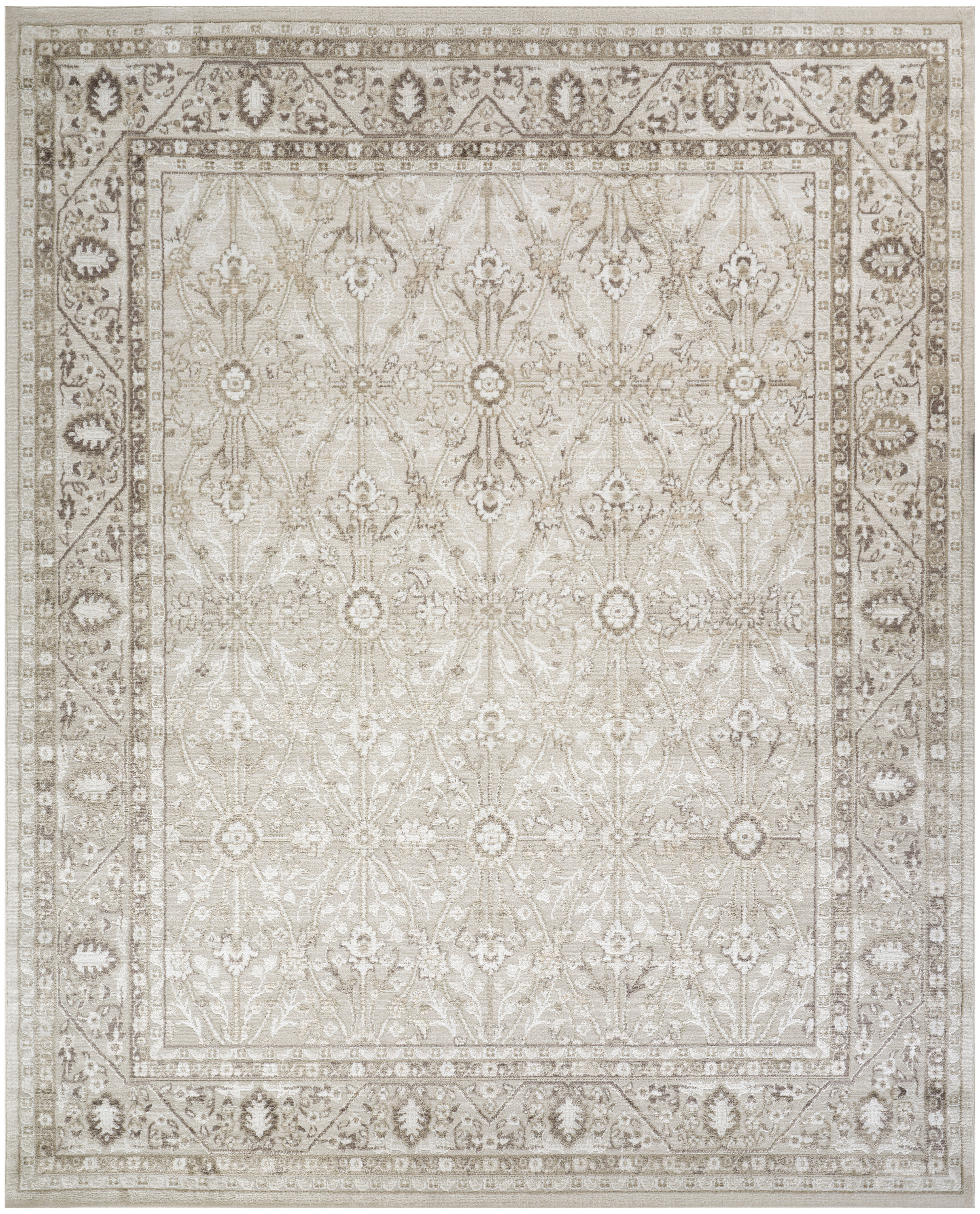 Nourison Dekor 7'10" x 9'10" Ivory Brown Vintage Indoor Rug