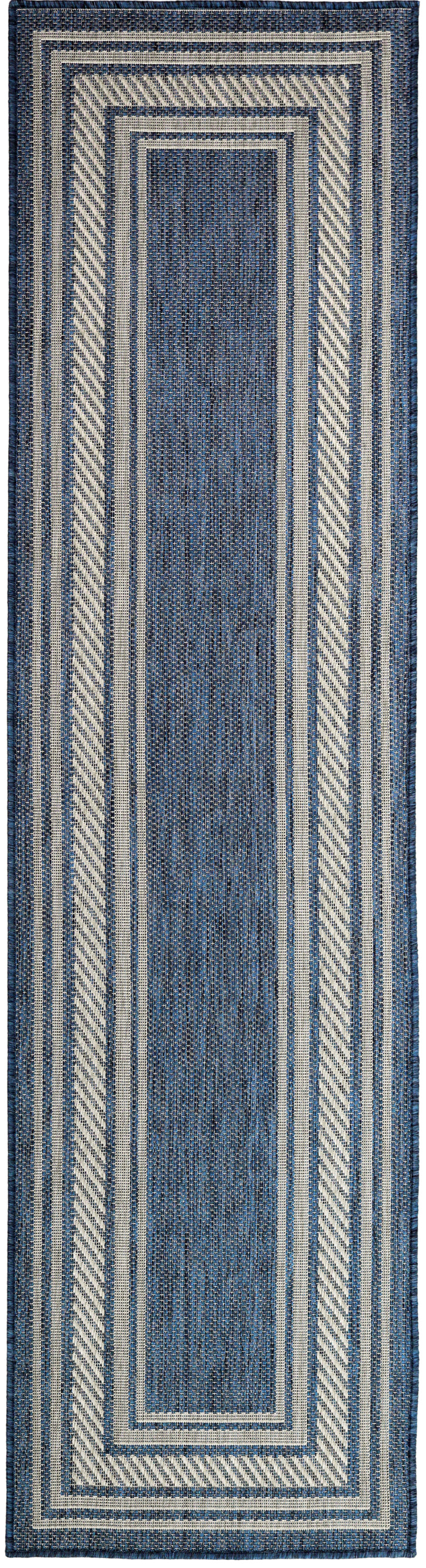 Nourison Horizon Indoor/Outdoor 2'2" x 8' Denim Modern Rug