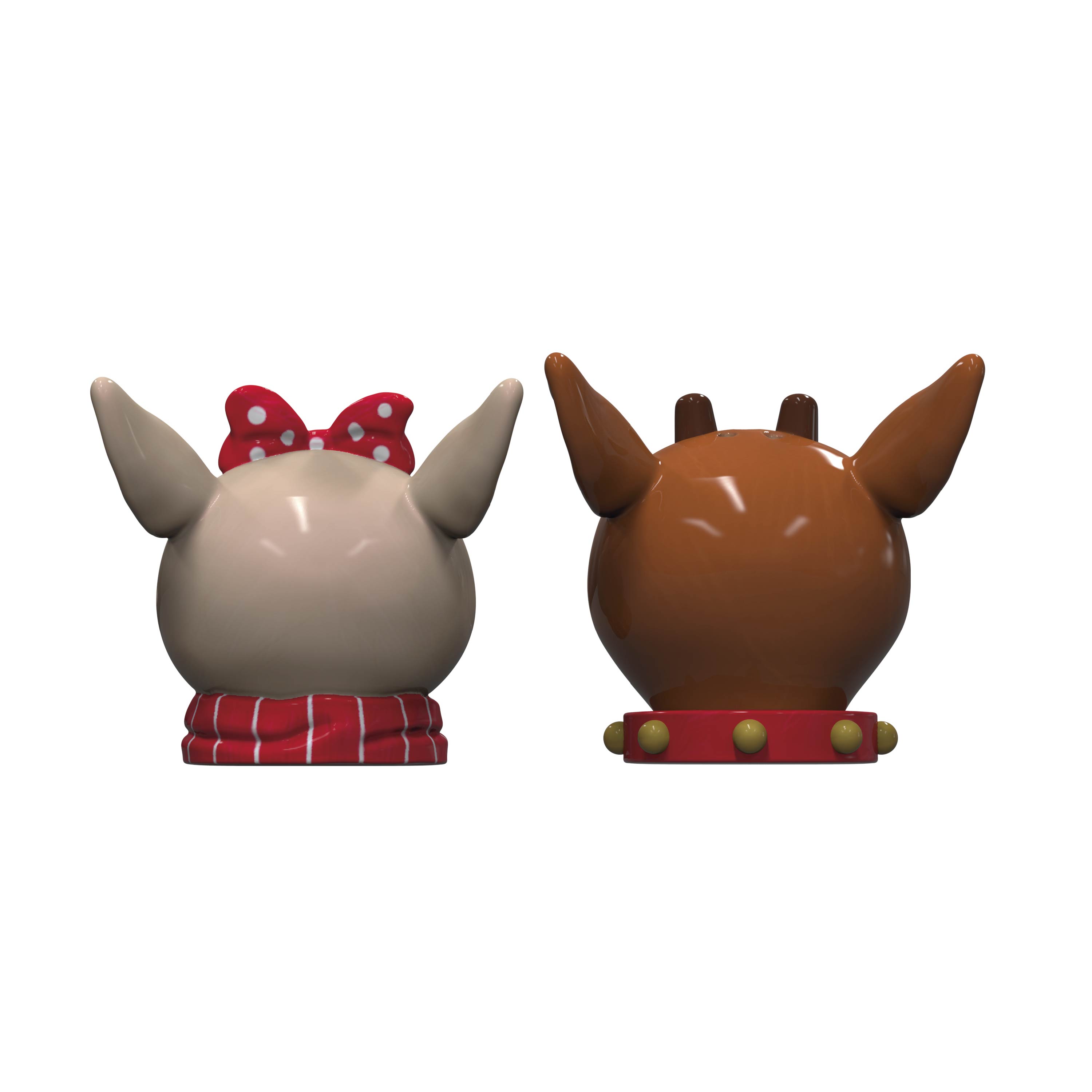 Rudolph the Red-Nosed Reindeer Salt and Pepper Shaker Set, Rudolph & Clarice, 2-piece set slideshow image 5 Rudolph the Red-Nosed Reindeer Salt and Pepper Shaker Set, Rudolph & Clarice, 2-piece set slideshow image 5