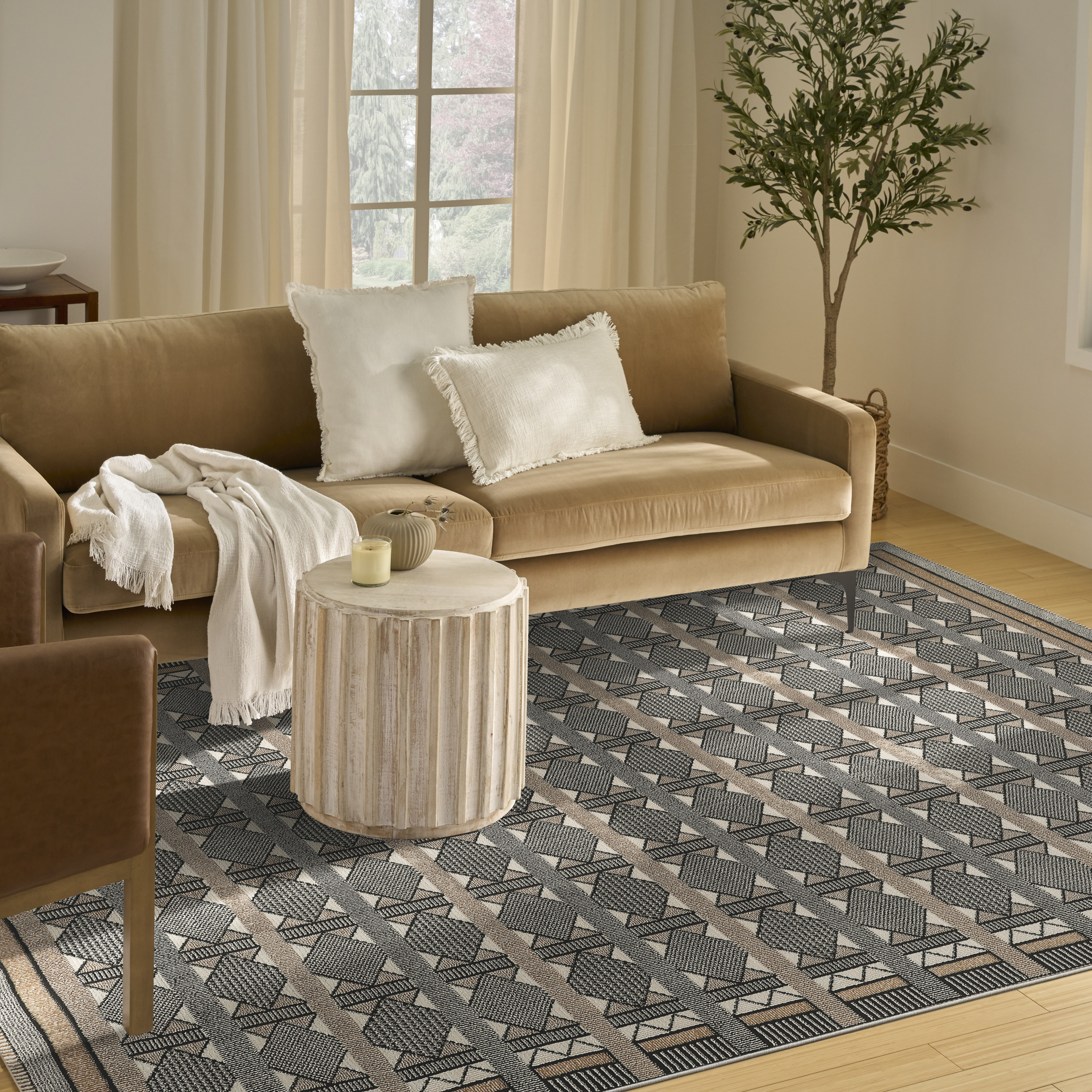 Nourison Nordic 8' x 10' Ivory Multicolor Modern Indoor Rug