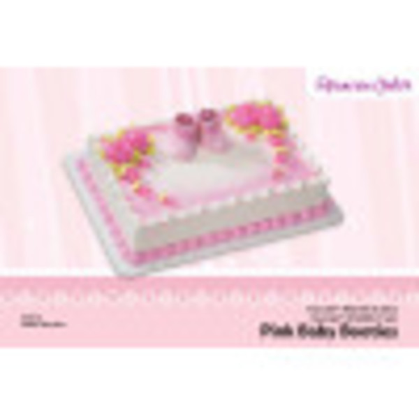 Pink Baby Booties Card DecoPac