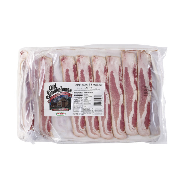 OLD SMOKEHOUSE(r) Bacon, Applewood, 18/22 slice, 2/10 lb . C1CB - Front Center Inner Pack (Hi Res)