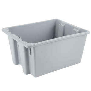 Rubbermaid Commercial, Stack and Nest Palletote Box, 1.3 Cubic Foot, Gray