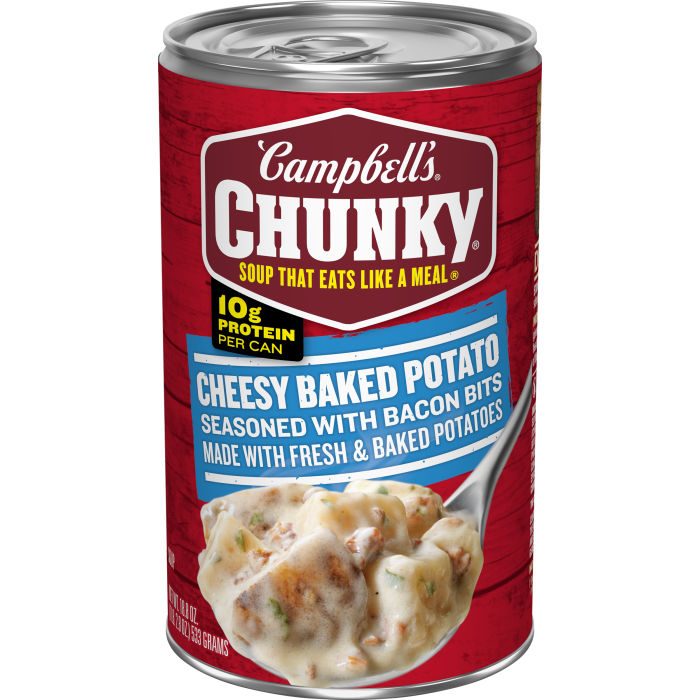 Baked Potato with Cheddar & Bacon Bits Soup