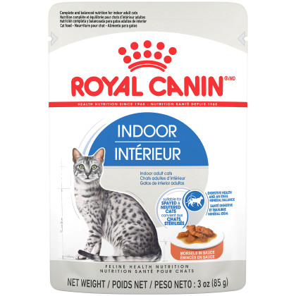 Royal Canin Feline Health Nutrition Indoor Adult Morsels in Sauce Pouch Cat Food